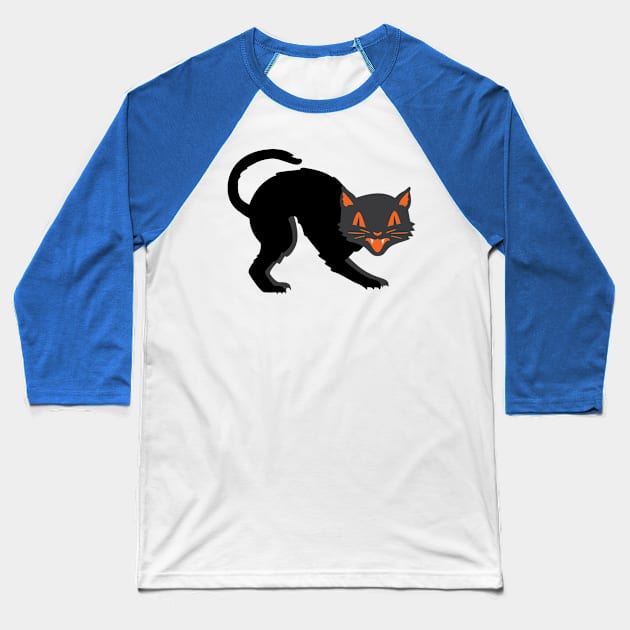 Halloween Vintage Halloween Cat Baseball T-Shirt by holidaystore